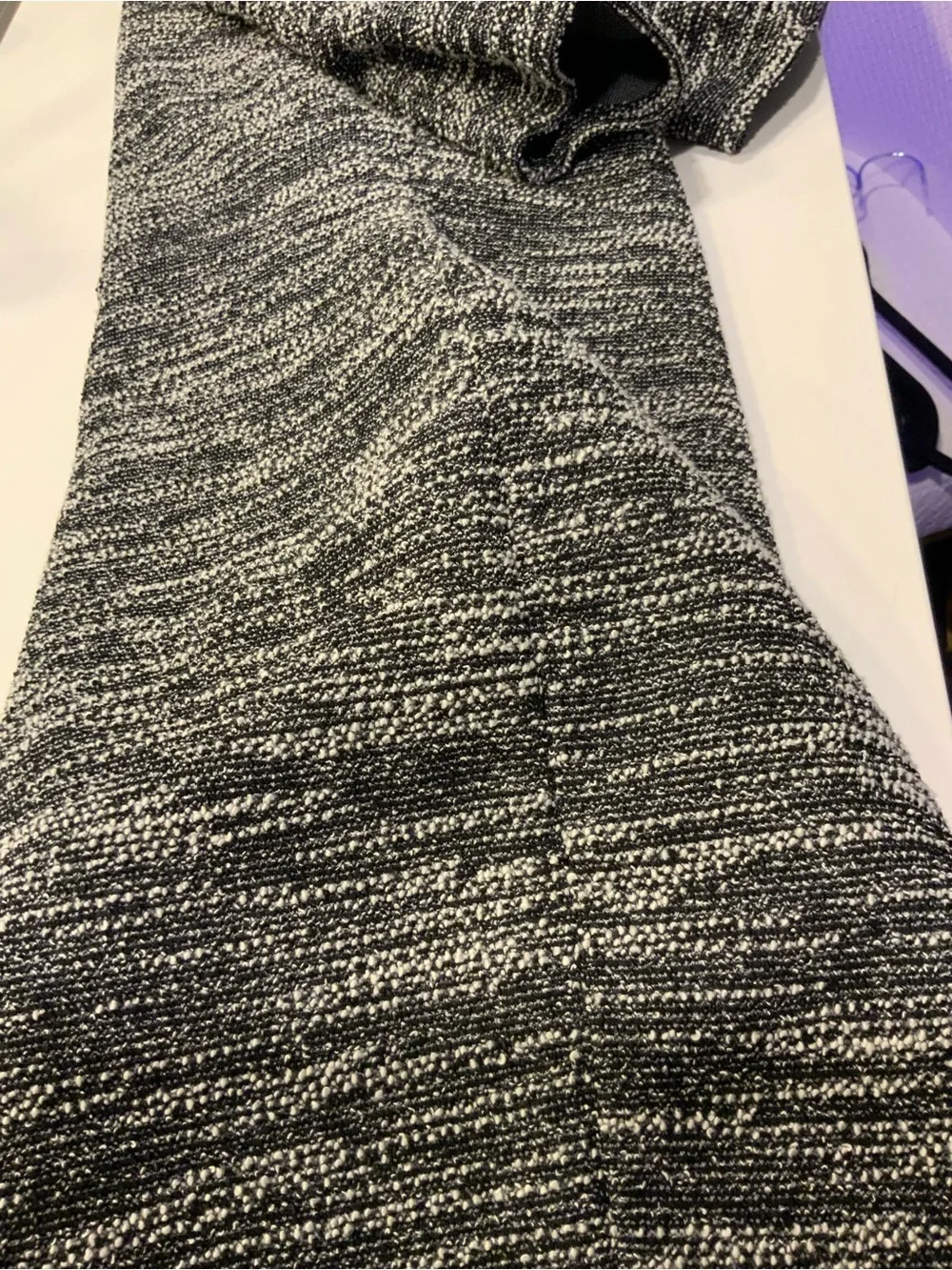 Banana Republic Black & White Knit Short Sleeve Dress